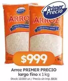 Primer Precio - Arroz largo fino