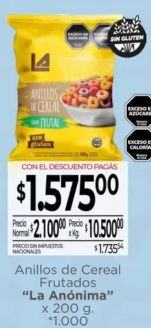 La Anónima - Anillos de Cereal Frutados