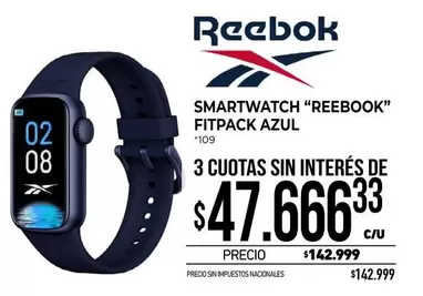 Reebok - SMARTWATCH "REEBOOK" FITPACK AZUL