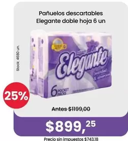 Elegante - Pañuelos descartables doble hoja