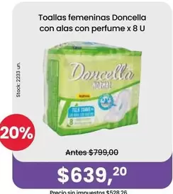 Doncella - Toallas femeninas con alas y perfume