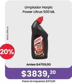 Harpic - Limpiador Power citrus