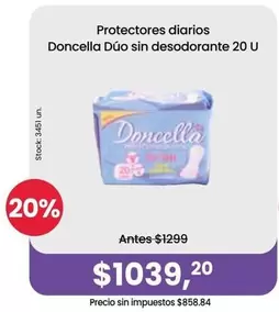 Doncella - Protectores diarios