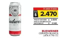 Budweiser - CERVEZA BLANCA LATA