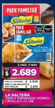 La Salteña - TAPA P EMPANADA HORNO/ CRIOLLA