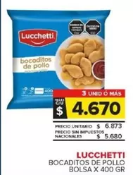 Lucchetti - Bocaditos de Pollo Bolsa