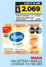 Mana - GALLETITAS VAINILLA LIVIANAS