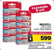 maxell - PILA AA/AAA TIRA MAXI