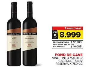 Fond de Cave - VINO TINTO MALBEC/ CABERNET SAUV RESERVA