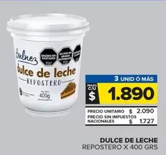 X$ - Dulce de Leche Repostero