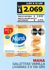 Mana - Galletitas Vainilla Livianas