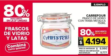Carrefour - FRASCOS DE VIDRIO Y LATAS