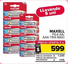 maxell - PILA AA/ AAA TIRA MAXI