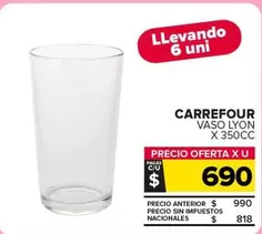 Carrefour - VASO LYON X 350CC