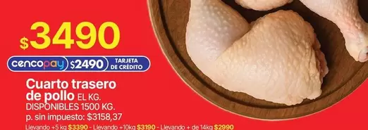 Cuarto trasero de pollo