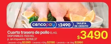 Cuarto trasero de pollo