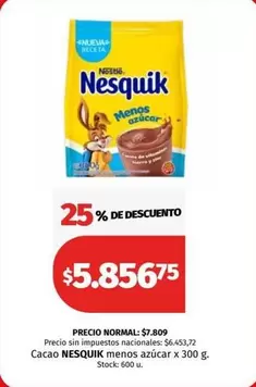 Nesquik - Cacao menos azúcar
