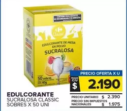 X$ - EDULCORANTE SUCRALOSA