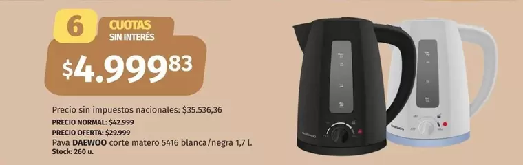 Daewoo - Pava corte matero