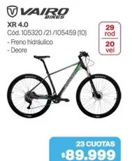 XR 4.0 Cód. 105320 /21/105459