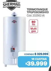 sherman - TERMOTANQUE TPGP080MSH13 Cód. 202562 (4)