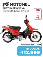 Motomel - BLITZ BASE ONE V8 Cód. 105404 / 05 / 06 / 07 (8)
