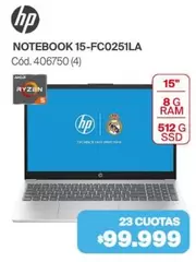HP - NOTEBOOK 15-FC0251LA Cód. 406750 (4)