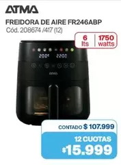 Atma - FREIDORA DE AIRE FR246ABP Cód. 208674 /417 (12)