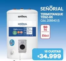 Señorial - TERMOTANQUE TESZ-65 Cód. 206640
