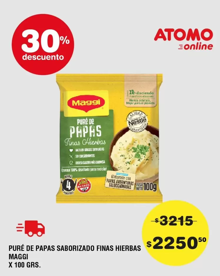 Maggi - PURÉ DE PAPAS SABORIZADO FINAS HIERBAS