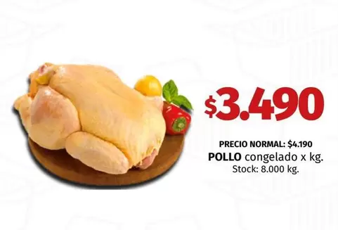 X$ - POLLO congelado