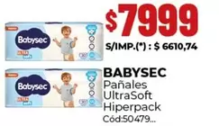 Babysec - Pañales UltraSoft Hiperpack