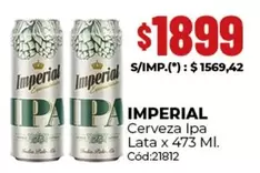 Imperial - Cerveza Ipa Lata x 473 Ml. Cód:21812