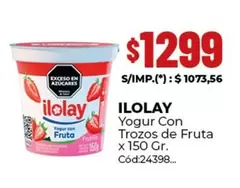 Ilolay - Yogur Con Trozos de Fruta x 150 Gr. Cód:24398