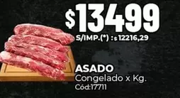 X$ - ASADO Congelado x Kg. Cód:17711