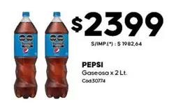 Pepsi - Gaseosa x 2 Lt. Cod:30774