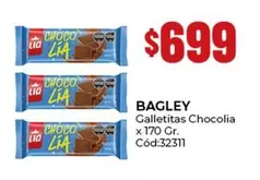 Bagley - Galletitas Chocolia x 170 Gr. Cód:32311