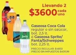 Coca cola - Gaseosa regular o sin azúcar