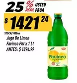 Favinco - Jugo De Limon Pet x 1 Lt