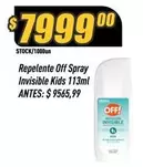 Off - Repelente  Spray Invisible Kids