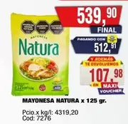 Natura - MAYONESA x 125 gr.