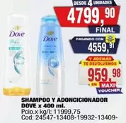 Dove - SHAMPOO Y ADONCISIONADOR