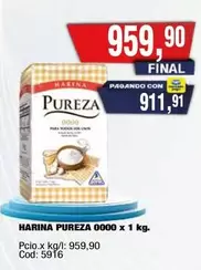 Pureza - Harina 0000 x 1 kg.