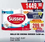 Sussex - ROLLO DE COCINA 3X50 UN.