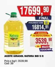 Natura - ACEITE GIRASOL BID 5 It