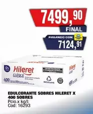 Hileret - EDULCORANTE SOBRES X 400 SOBRES
