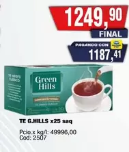 Green Hills - TE G.HILLS x25 saq