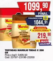 Marolio - TOSTADAS TODAS X 200 GR