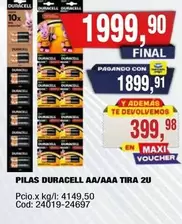 Duracell - PILAS DURACELL AA/AAA TIRA 2U