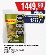 Marolio - ACEITUNAS VDE.SACHET